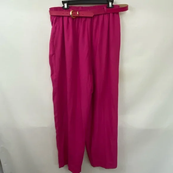 Alfred Dunner PLUS SIZE 20 Pink Belted Pants C-61 - Picture 1 of 11